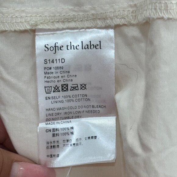 Sofie the label Ruffle Sleeve Tiered Mini Dress With Black Trim/Tie Detail Large - Picture 8 of 12